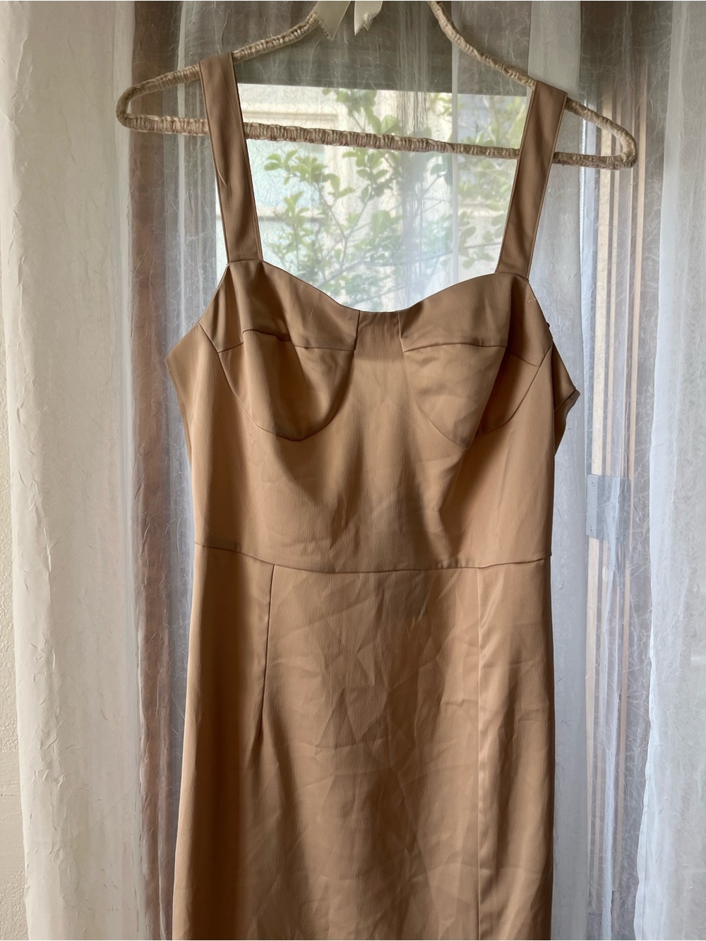 Satin bustier slip dress NWT size S